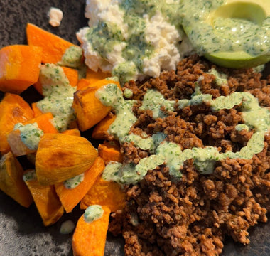 Viral Cottage Cheese Sweet Potato Beef Bowl – Med Hälsotwist. 55g protein
